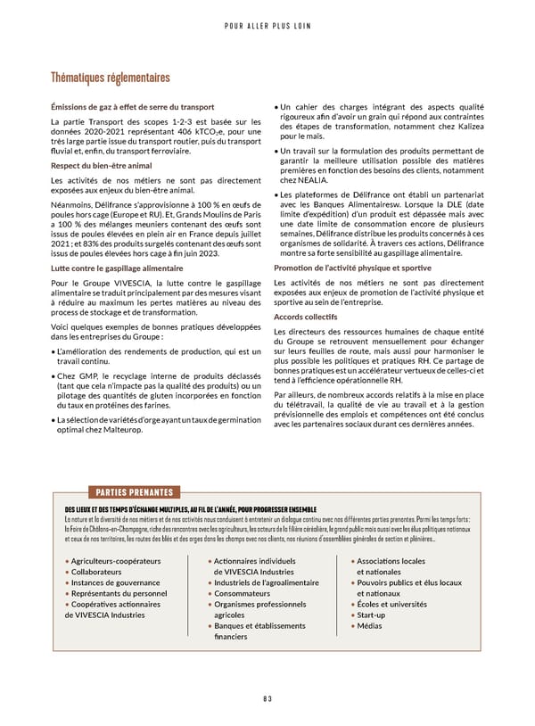 Rapport Intégré du Groupe VIVESCIA | Juillet 2022 - Juin 2023 - Page 85