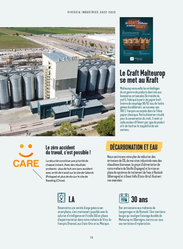 Cahier des actionnaires de VIVESCIA Industries  | Edition 2022 - 2023 - Page 15