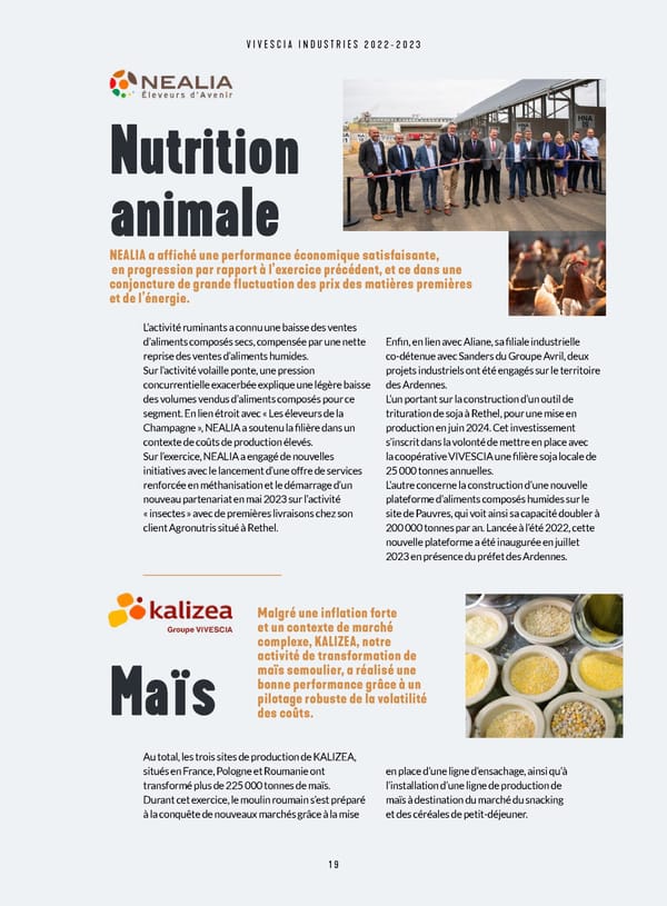 Cahier des actionnaires de VIVESCIA Industries  | Edition 2022 - 2023 - Page 21