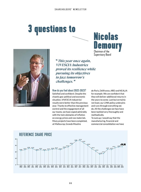 Shareholders' Newsletter - VIVESCIA Industries - 2022-2023 - Page 8