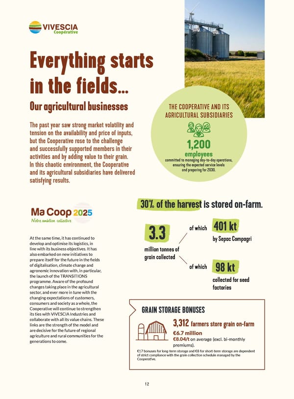 Integrated Report VIVESCIA Group | July 2022 - June 2023 - Page 14