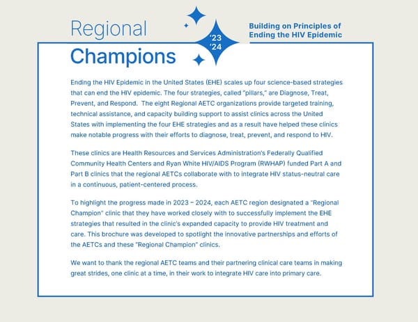 Ending the HIV Epidemic | Regional Champions 2023-2024 - Page 2