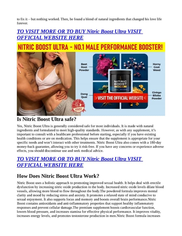 Nitric Boost Ultra CLINICALLY PROVEN You Must Need To Know!!!! - Page 2