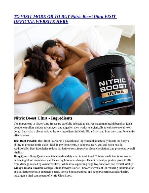 Nitric Boost Ultra CLINICALLY PROVEN You Must Need To Know!!!! - Page 4