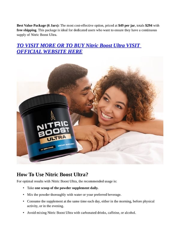 Nitric Boost Ultra CLINICALLY PROVEN You Must Need To Know!!!! - Page 7