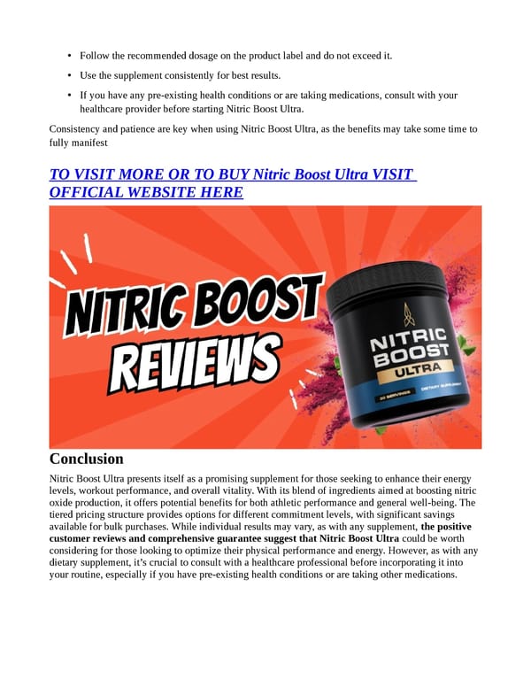 Nitric Boost Ultra CLINICALLY PROVEN You Must Need To Know!!!! - Page 8