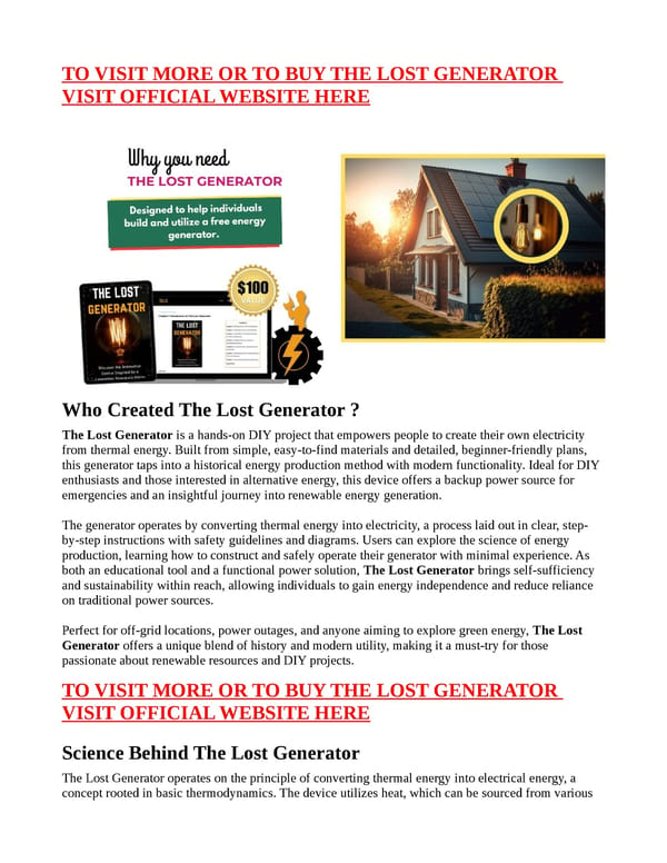 The Lost Generator - [TOP 5 Reasons!] With PRICE? - Page 3