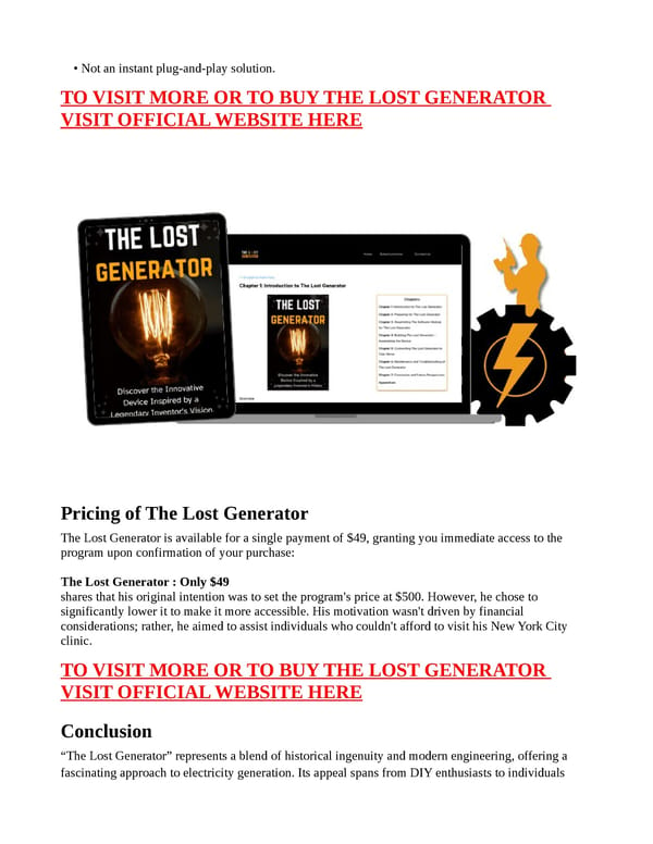 The Lost Generator - [TOP 5 Reasons!] With PRICE? - Page 9