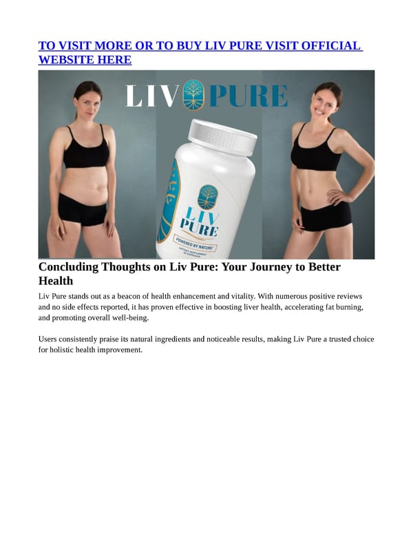 Liv Pure (USER GUIDE) "STEP BY STEP INFO" HOW TO USE? READ FULL ARTICLE! - Page 6