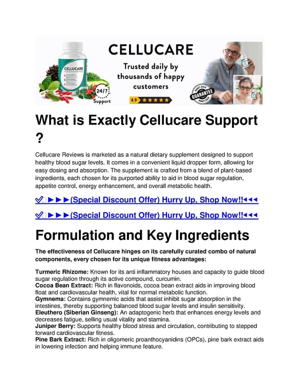 CelluCare Reviews (top 5 BENEFITS!) "Sugar 2025 HYPE?	 - Page 1