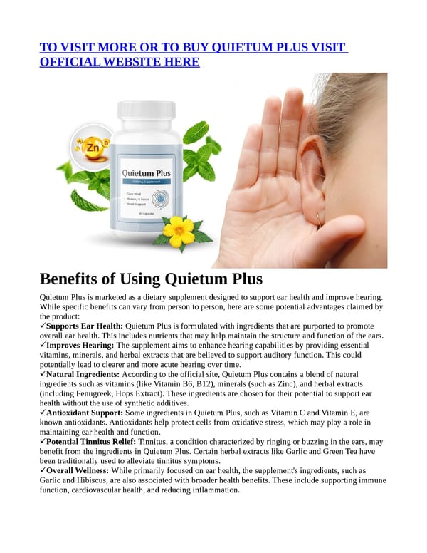 Quietum Plus (SCAM OR LEGIT EXPERIENCE) “Reviews” Genuine? - Page 4