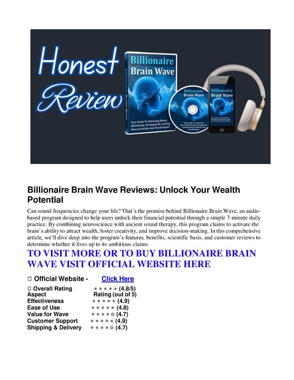 Billionaire Brain Wave™ : ["TRICK ALERT"] DOES IT BETTER - Page 1