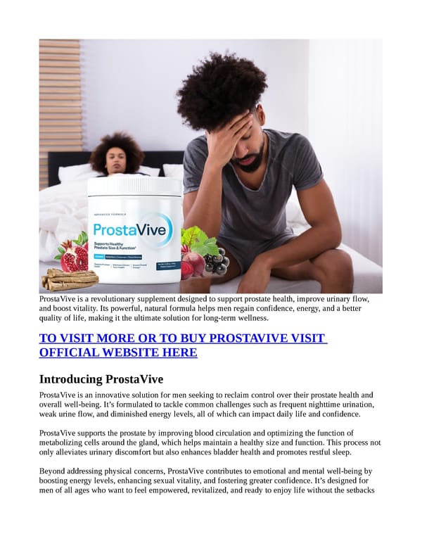 ProstaVive Reviews (GENUINE GUIDE!!) EXPERT CHECK! - Page 1