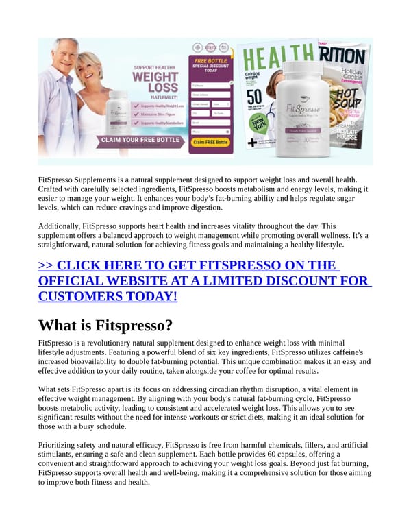 FitSpresso : ["DOES IT WORK"] HONEST REVIEW FOR THE PEOPLE - Page 1