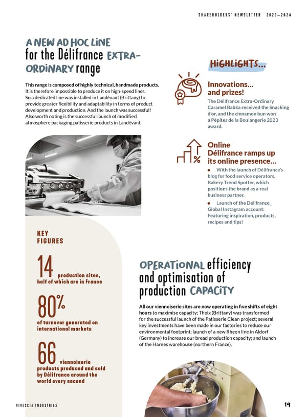 VIVESCIA Industries Shareholders' Newsletter 2023-2024 - Page 19