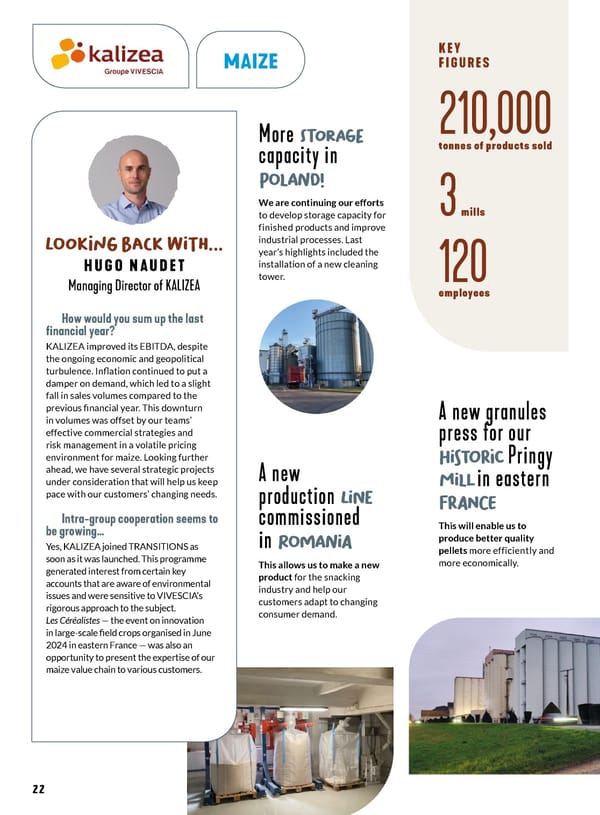 VIVESCIA Industries Shareholders' Newsletter 2023-2024 - Page 22