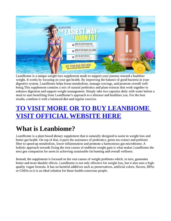 LeanBiome (Serious WARNING!!) EXPERT CHECK! - Page 1