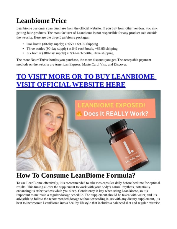 LeanBiome (SCAM OR LEGIT EXPERIENCE) “Reviews” Genuine? - Page 6