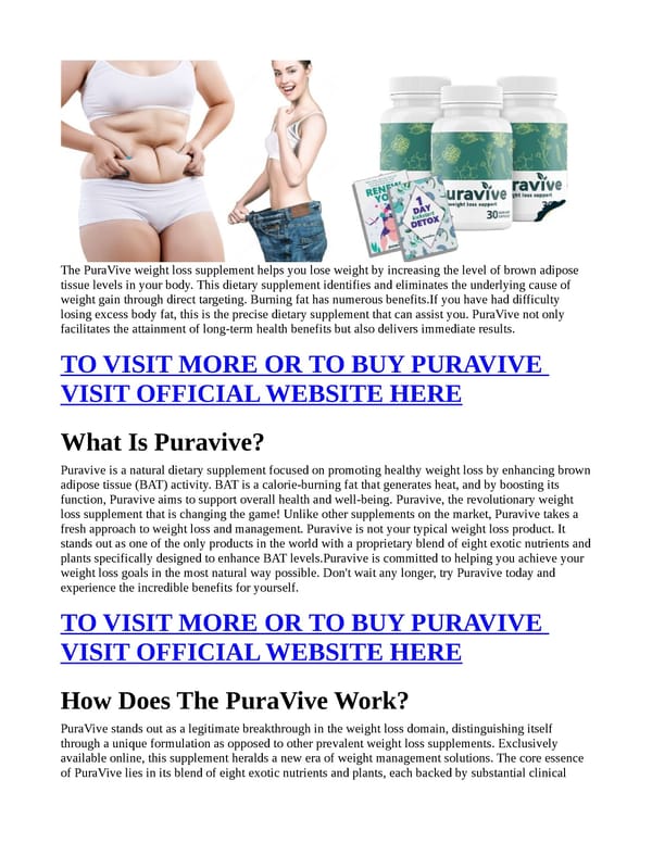 Puravive [SCAM OR LEGIT] MUST READ Buy! Update 2025 - Page 1