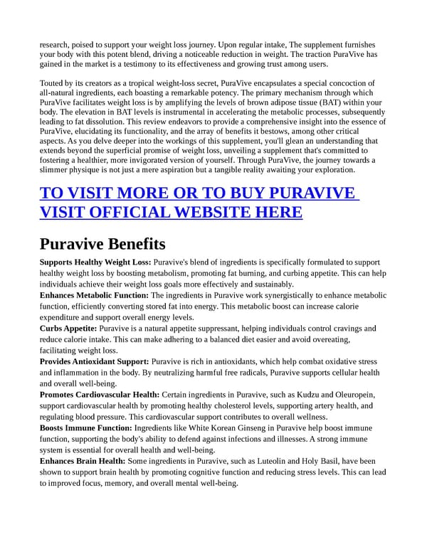 Puravive (Serious WARNING!!) EXPERT CHECK! - Page 2