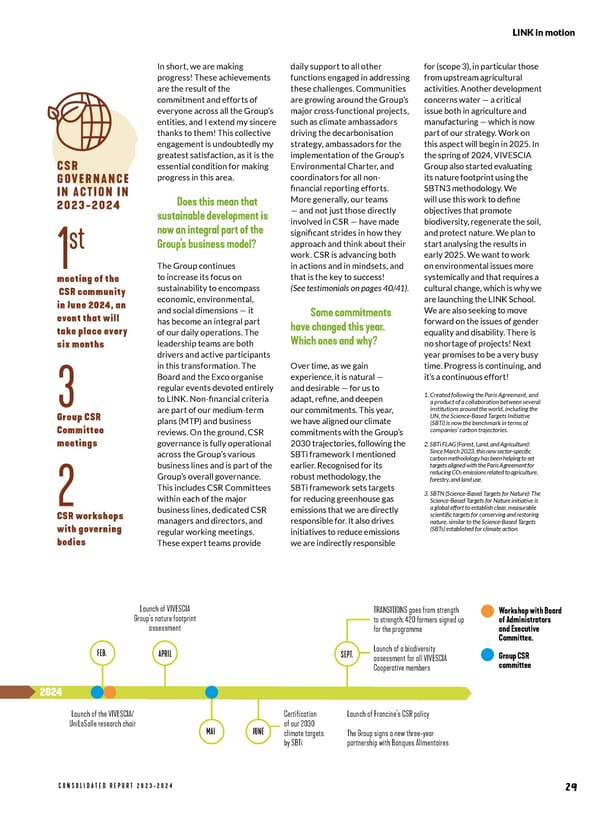 VIVESCIA 2023-2024 Consolidated Report - Page 29