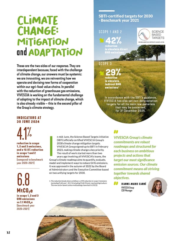 VIVESCIA 2023-2024 Consolidated Report - Page 32
