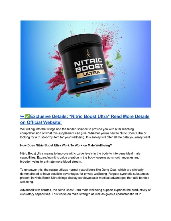 Nitric Boost Ultra: Unlocking the Power of Enhanced Circulation and Performance - Page 2