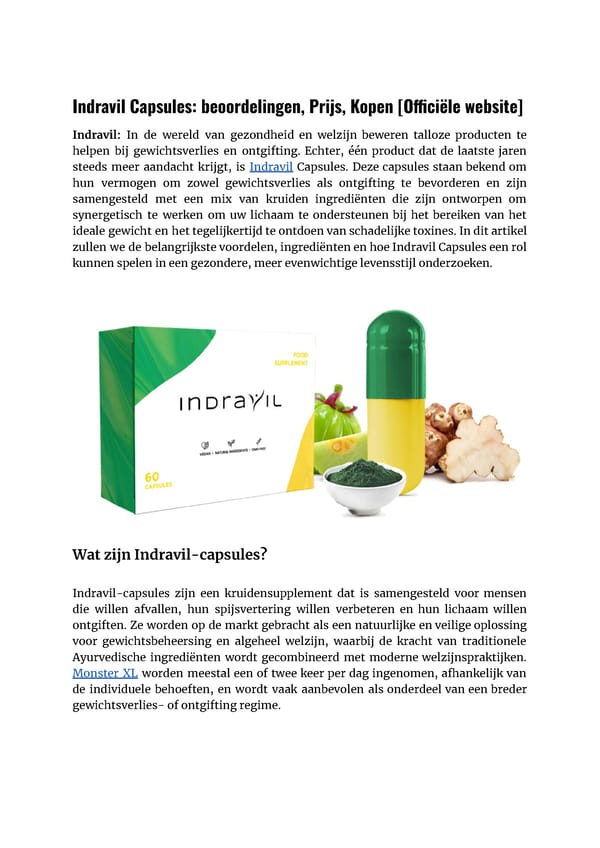 Indravil Capsules: beoordelingen, Prijs, Kopen [Officile website] - Page 1