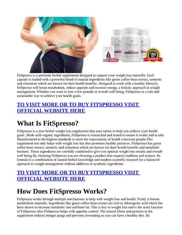 FitSpresso — [TOP 5 BENEFITS 2025!] With PRICE? - Page 1