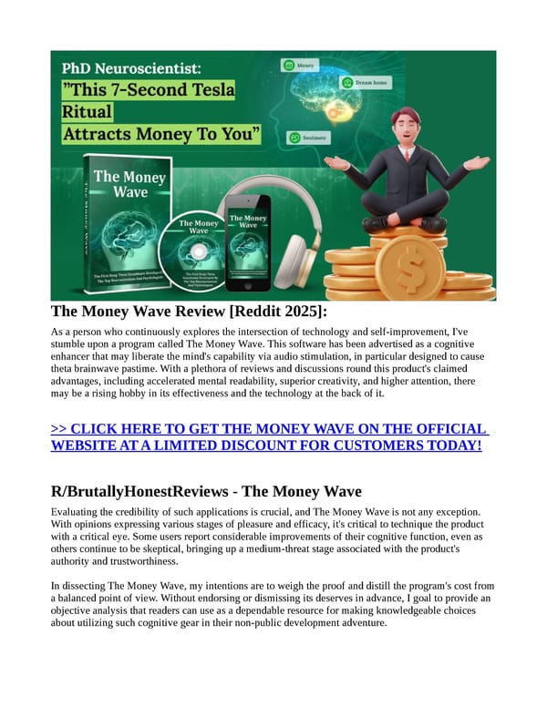 The Money Wave Reviews (NEW!) Price on Website & Consumer Reports! - Page 1