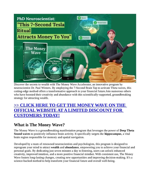 The Money Wave - ((DON'T IGNORE !!!)) “Reviews” Genuine? - Page 1