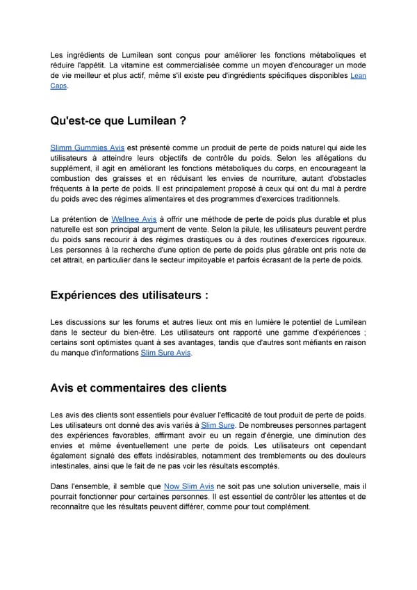 Lumilean: Avis, Ingrédients, Prix, Utilisations et Acheter - Page 2