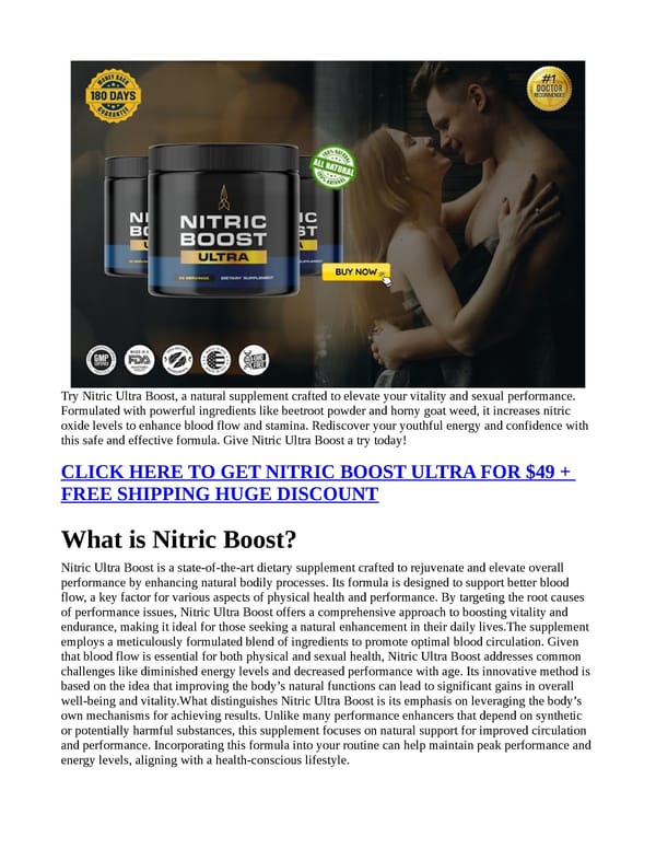 Nitric Boost {SHOCKING PRICE} Is It Worth The Money? - Page 1