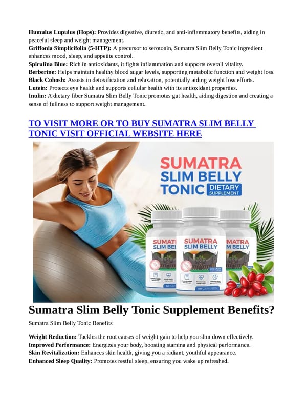 SUMATRA SLIM BELLY TONIC REVIEWS – REAL OR FAKE PROBIOTIC WEIGHT LOSS SUPPLEMENT? - Page 3