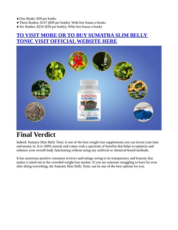 SUMATRA SLIM BELLY TONIC REVIEWS – REAL OR FAKE PROBIOTIC WEIGHT LOSS SUPPLEMENT? - Page 6