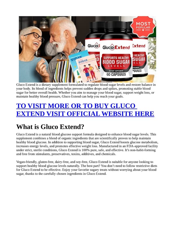 GLUCO EXTEND REVIEW MARCH 2025: HONEST CUSTOMER FEEDBACK & CONSUMER REPORTS - Page 1