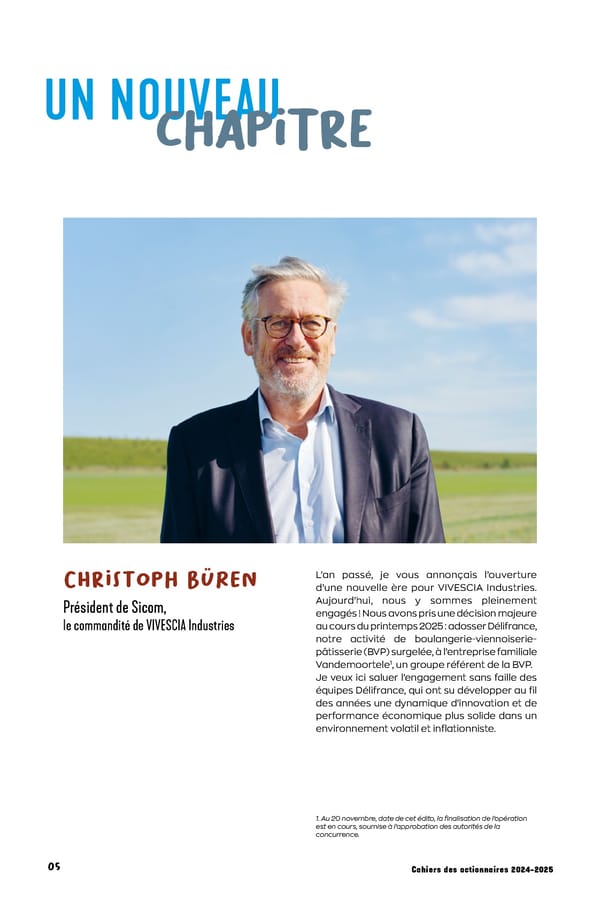 Cahier des actionnaires, VIVESCIA Industries 2024-2025 - Page 4