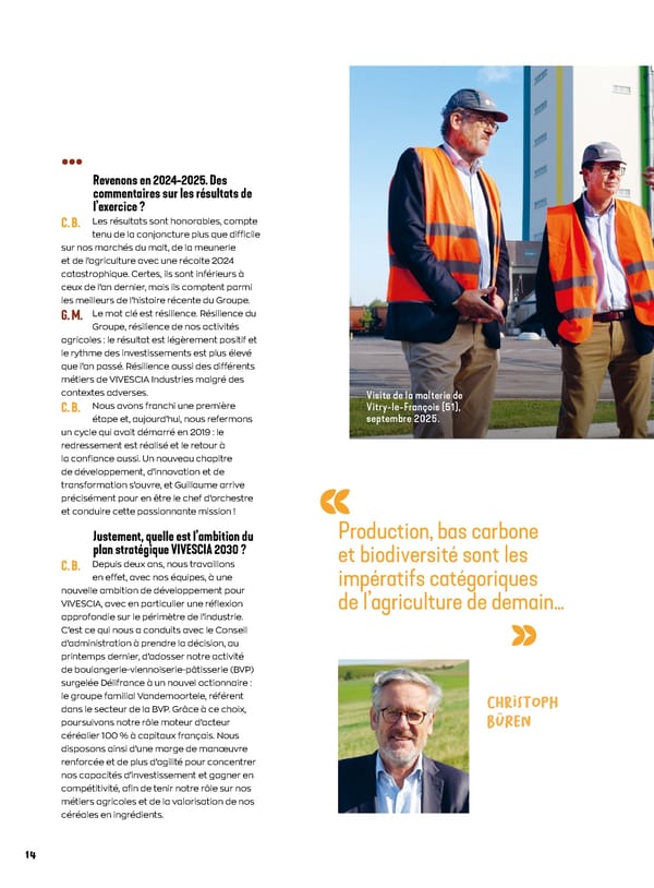 Rapport intégré du Groupe VIVESCIA 2024-2025 - Page 16