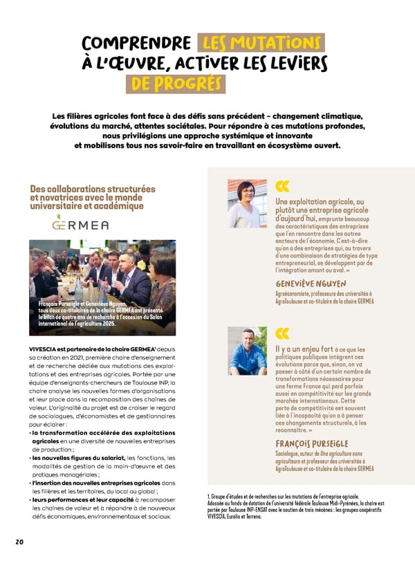 Rapport intégré du Groupe VIVESCIA 2024-2025 - Page 22