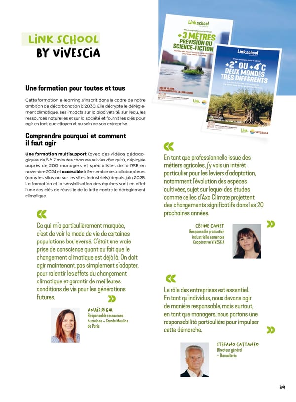 Rapport intégré du Groupe VIVESCIA 2024-2025 - Page 41