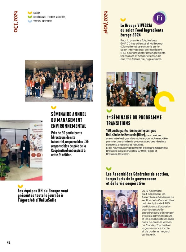 Rapport intégré du Groupe VIVESCIA 2024-2025 - Page 54