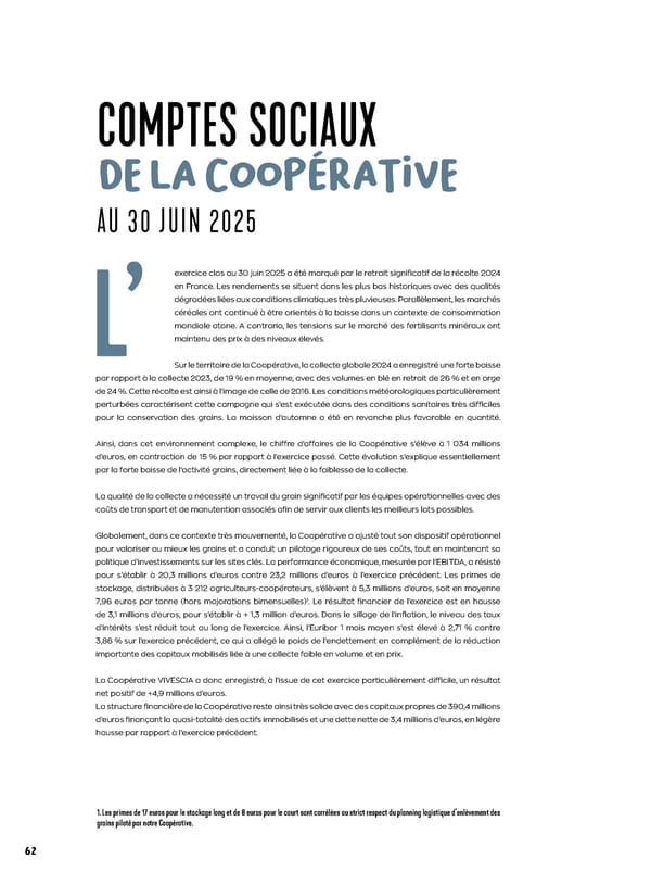 Rapport intégré du Groupe VIVESCIA 2024-2025 - Page 64