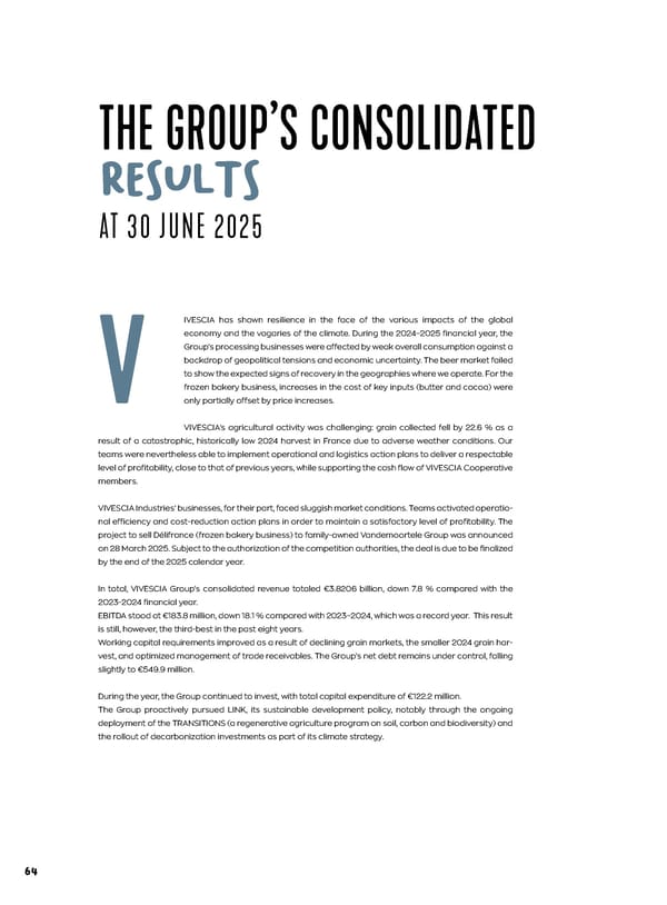 Entrepreneurial Ambition - VIVESCIA Integrated Report 2024-2025 - Page 66